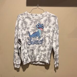 Disney Frozen 2 Gray and White Women's Sweatshirt Size Medium